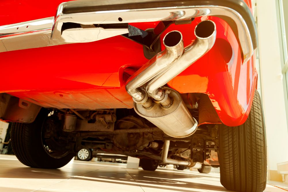 Car exterior exhaust system